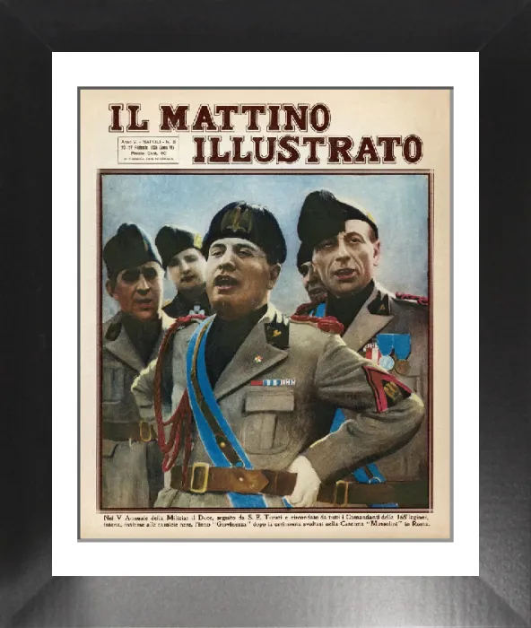 Framed Print : Benito Mussolini with Turati Print 1928 Framed Print : Benito Mussolini with Turati Print 1928