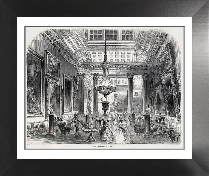 Framed Print : A Visit to the Grosvenor Gallery Print, 1849 Framed Print : A Visit to the Grosvenor Gallery Print, 1849