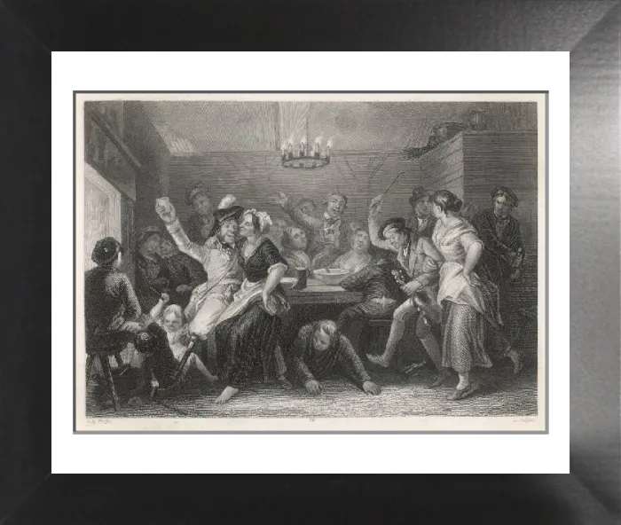Framed Print : Late 18th Century Scottish Tavern Scene Print