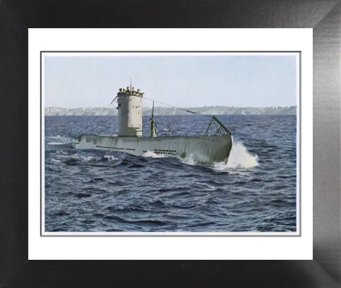 Framed Print : WW2 U-Boat Print - Surface Cruising, 1941 Framed Print : WW2 U-Boat Print - Surface Cruising, 1941