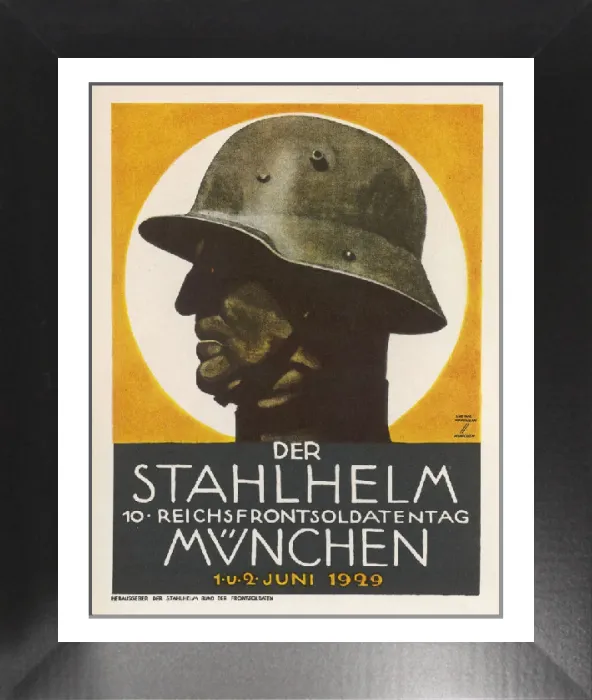 Framed Print : World War One Soldiers Day Print 1929 Munich