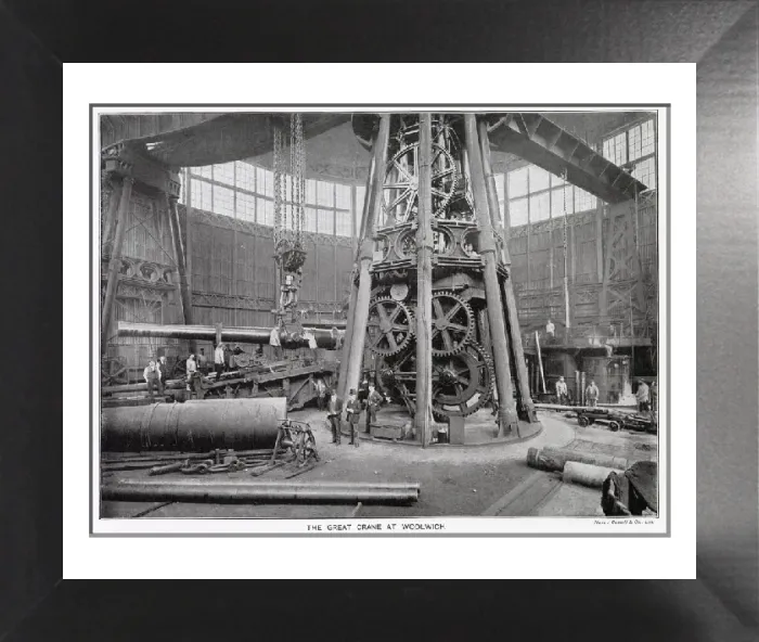 Framed Print : London Great Crane at Woolwich Arsenal Print, 1895