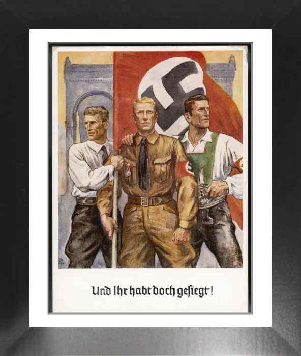 Framed Print : Three Fine Germans Print, 9 November 1938 Framed Print : Three Fine Germans Print, 9 November 1938