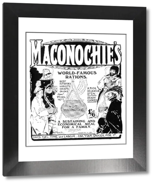 Framed Print : Maconochie's WW1 Stew Advertisement Print, 1917