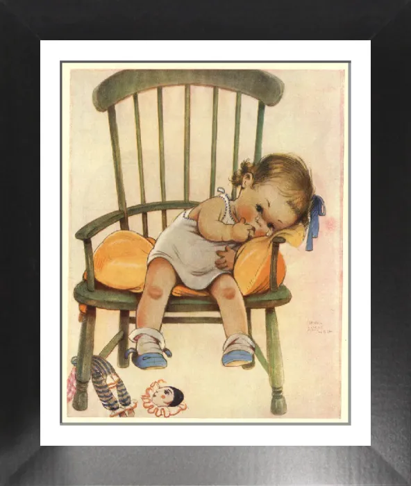 Framed Print : Mabel Lucie Attwell Print - First Disillusions Framed Print : Mabel Lucie Attwell Print - First Disillusions