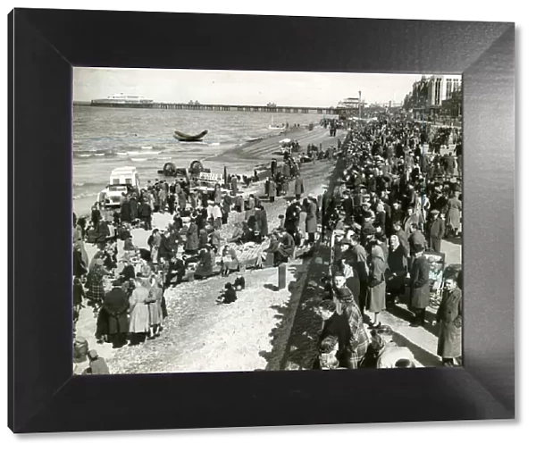 Blackpool Pier and Beach, Easter 1947