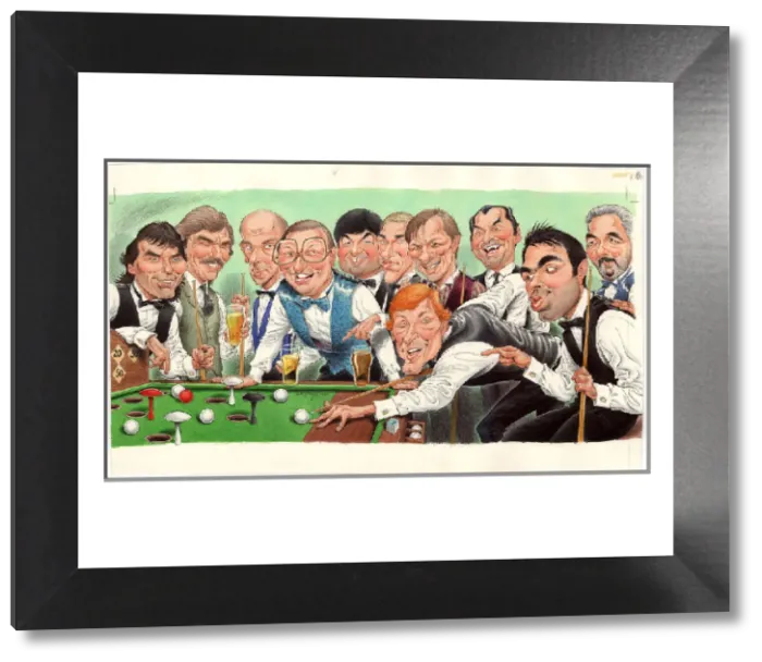 Framed Print : Famous Snooker Players Print (New Images August 2021)