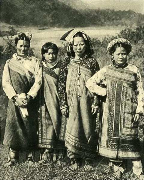 Four young women of the Atayal tribe, Formosa (Taiwan)
