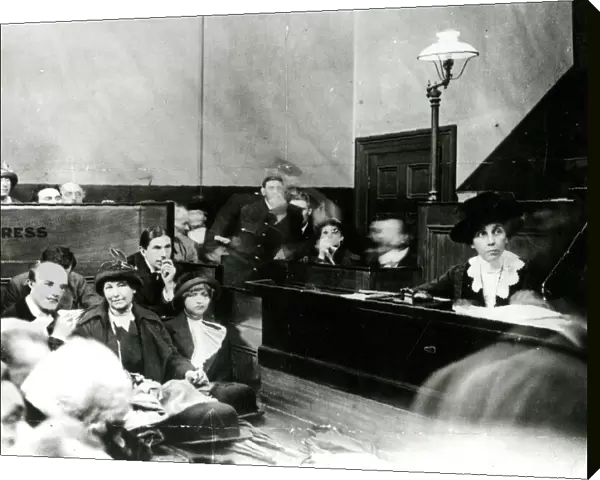 Mrs Dora Montefiore, suffragist, in court