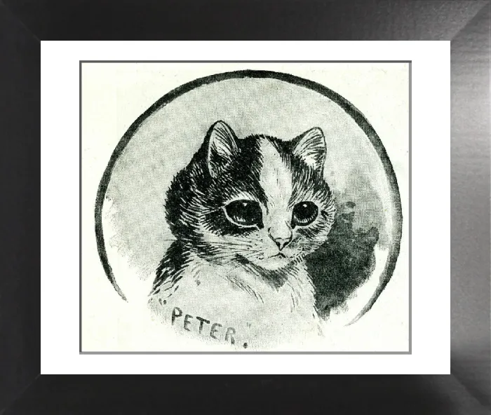 Framed Print : Peter the Cat Print by Louis Wain, 1897