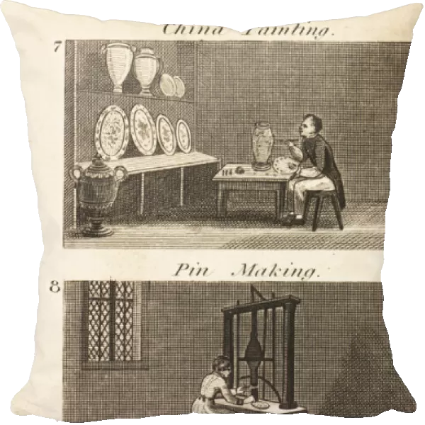 Trades in Regency England: china painting, pin making