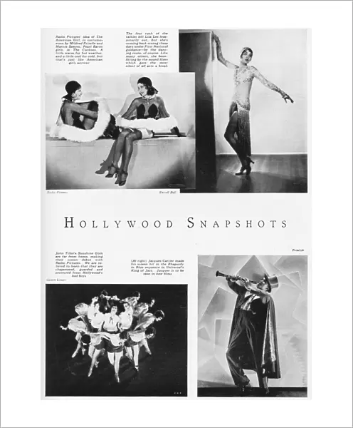 Four snapshots from Hollywood, 1930