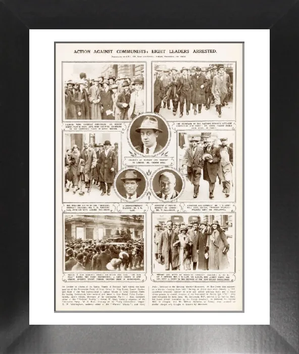 Framed Print : Action against Communists Print, 1925