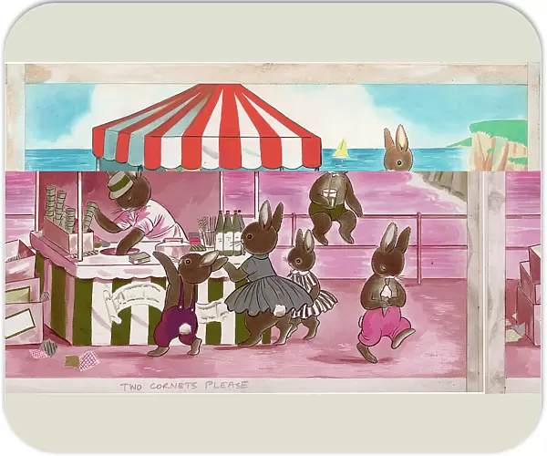 Rabbits at the ice-cream stand