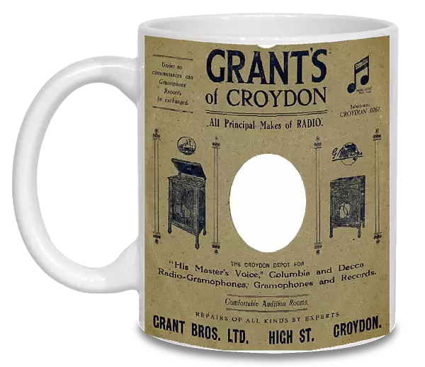 Record sleeve, Grant's of Croydon