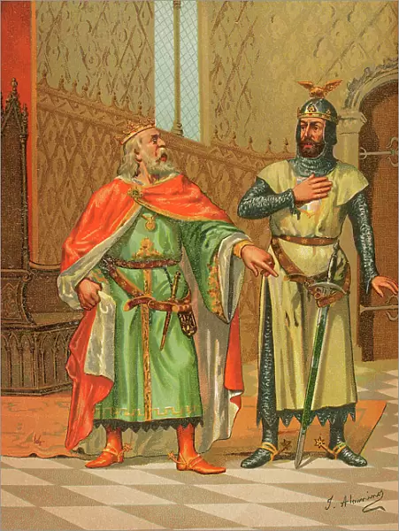 Alfonso X of Castile and Leon and his son Sancho IV