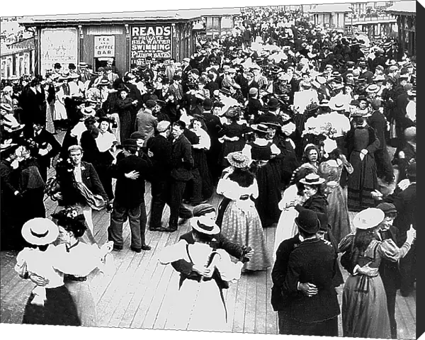 Dancing on Blackpool Pier, early 1900s