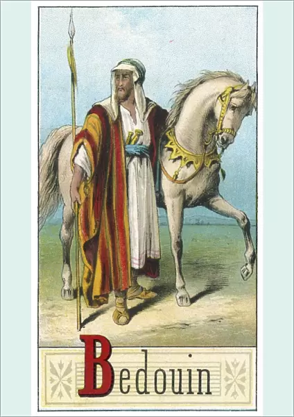 Bedouin Arab with horse
