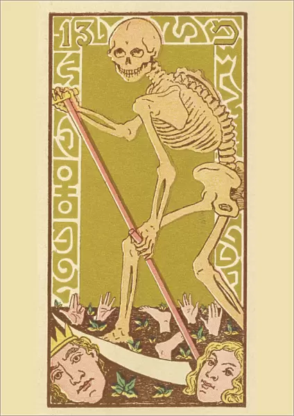 Death personified on a Tarot card