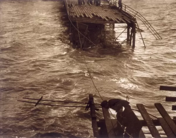 Southend Pier Destroyed