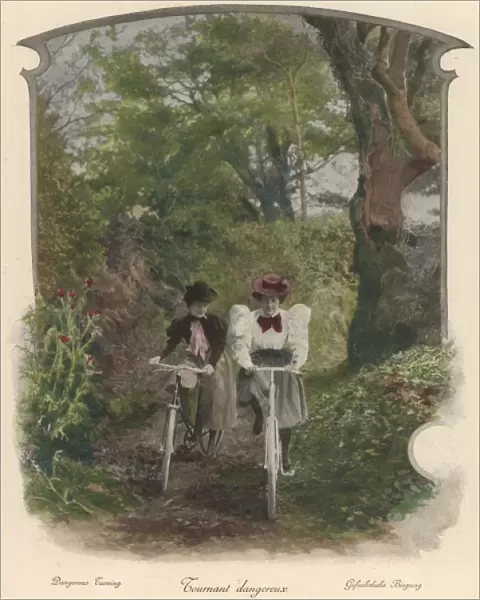 Ladies Cycle in a Wood
