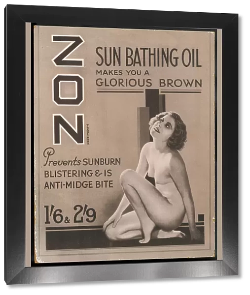 Zon Sunbathing Oil 1930S