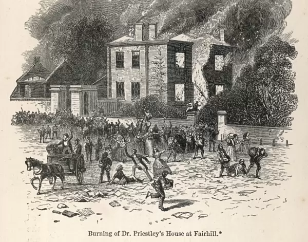 Priestleys House Burnt