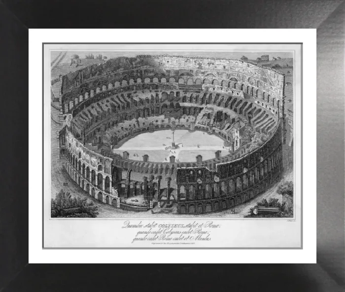 Framed Print : Rome Colosseum Print 1827 Framed Print : Rome Colosseum Print 1827