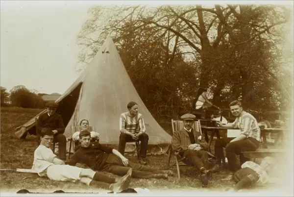 Boys and men camping 1905