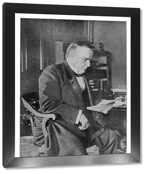 Photo, McKinley at Desk