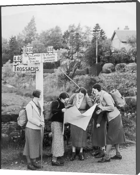 Hikers by Signpost  /  1935