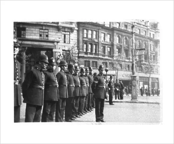Line of Police Officers