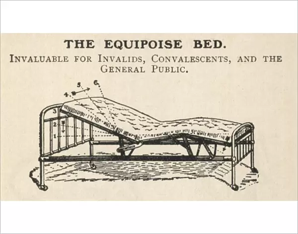 Equipoise bed for invalids, convalescents, etc