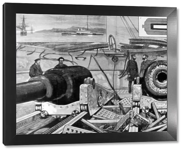 The damaged gun of H. M.s Thunderer, condition of the turret