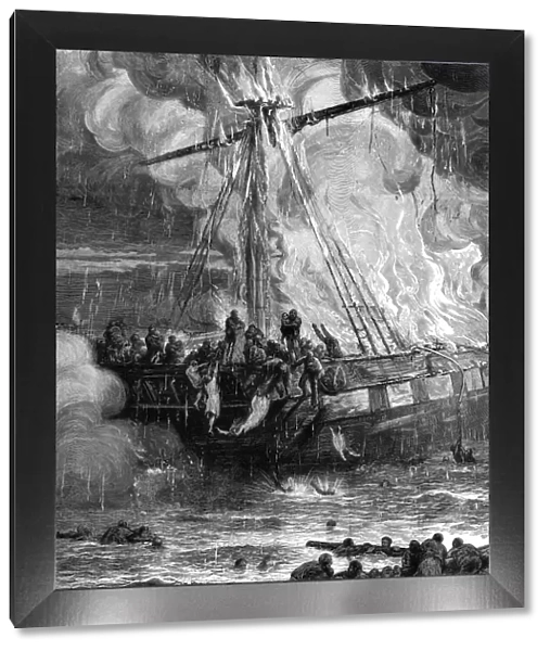 The ship, Cospatrick in flames