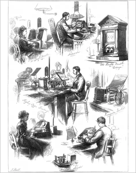 Sketches at the Central Telegraph Establishment