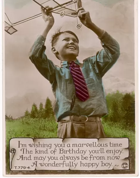 1930S Toy Plane & Boy