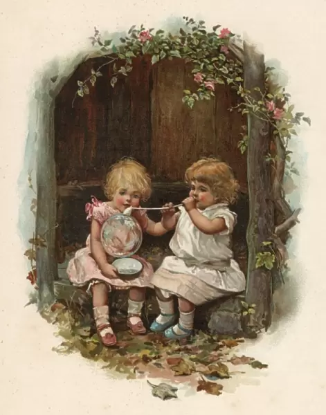 Blowing Bubbles  /  C. 1890