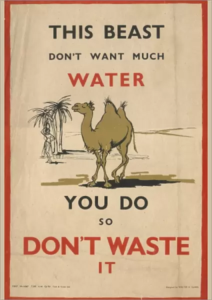 Save Water Poster Ww2