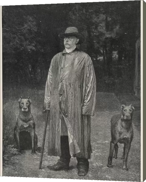 Bismarck with Dogs 1887