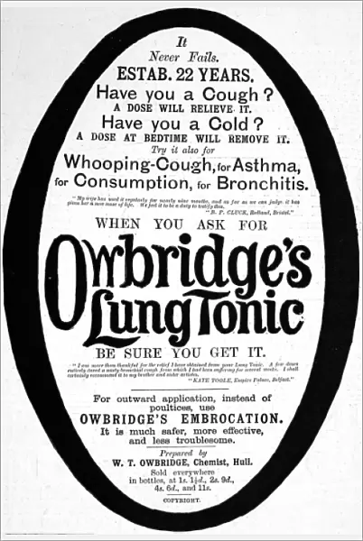 Advertisement for lung tonic