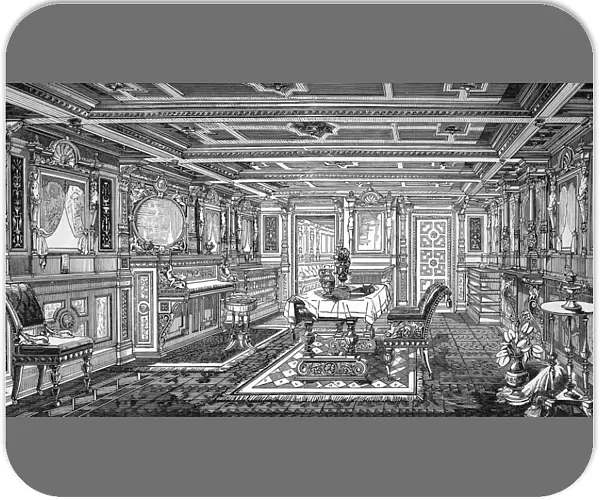 Deck Saloon on the Royal Yacht, Hohenzollern, 1879