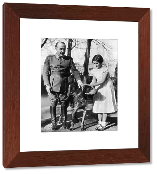 General Franco and his daughter, 1938