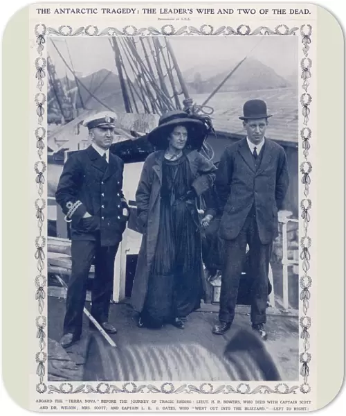 Lt. Bowers, Mrs. Scott and Captain Oates aboard Terra Nova