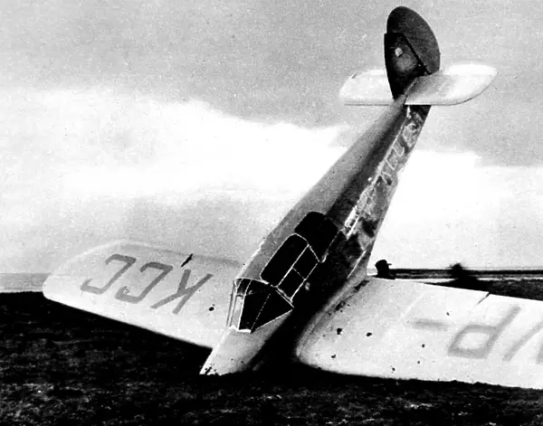 Beryl Markhams aeroplane in a Cape Breton Bog, 1936