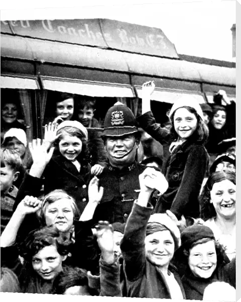 Policeman and Children, West India Docks, London, 1936