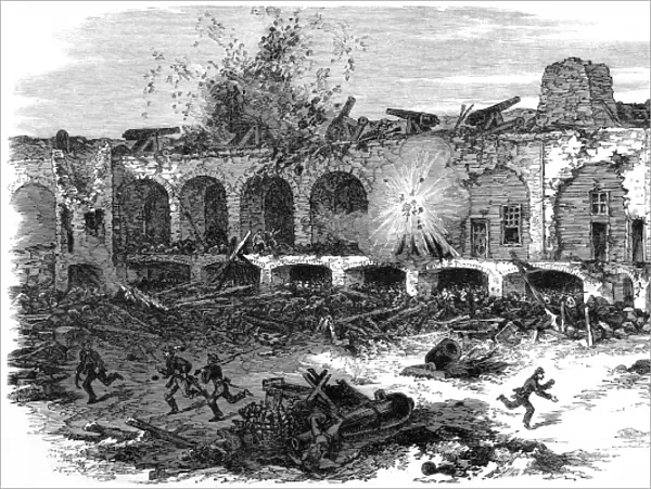 The Civil War in America. The interior of Fort Sumter, Charl