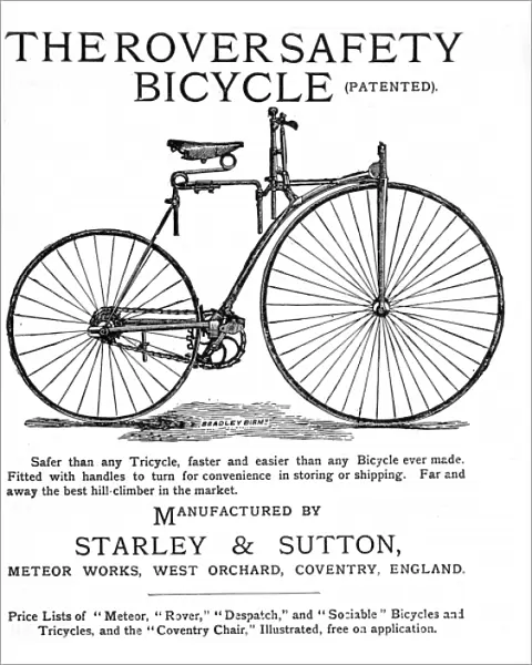 Advertisement for the Rover Safety Bicycle, 1885