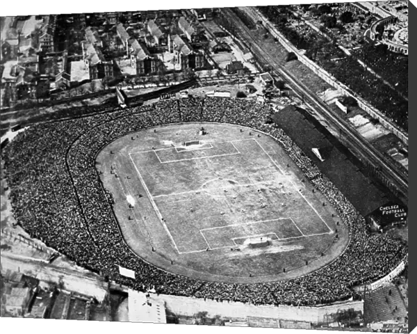 Aerial View of the F. A. Cup Final at Stamford Bridge, 1922