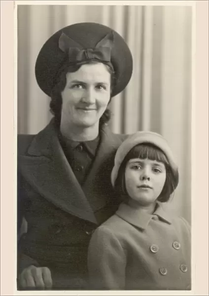 Mother and daughter in a studio photo